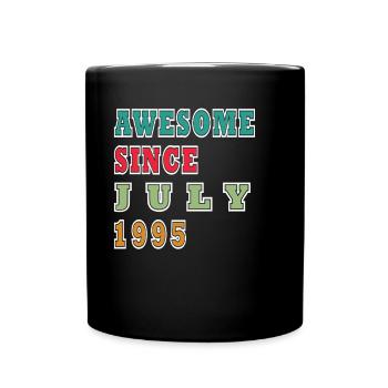 Geburtstag: Juli 1995 - Limited Edition Retro - Tasse einfarbig - Schwarz - Vorne