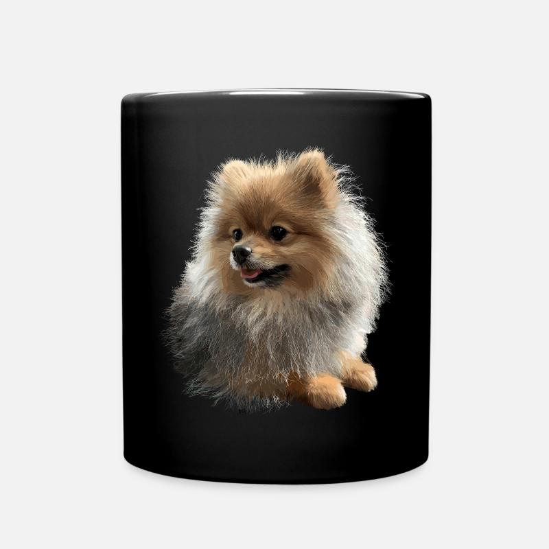 Zwergspitz Pommeraner Pom Süßer Deutscher Spitz - Tasse einfarbig - Schwarz