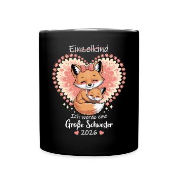 Annonce de la progéniture Je vais être une grande sœur en 2026 - Mug uni - noir - Devant