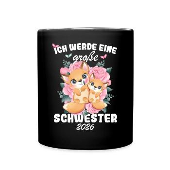 Announcing offspring I'm going to be a big sister in 2026 - Full Colour Mug - black - Front