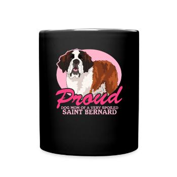 Bernhardiner Mom St. Bernhardshund Geschenke - Tasse einfarbig - Schwarz - Vorne