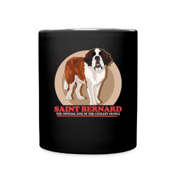 Bernhardiner Hund St. Bernhardshund Geschenk - Tasse einfarbig - Schwarz - Vorne