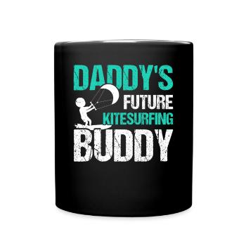 Kitesurfer Baby - Daddy's Future Kitesurfing Buddy - Full Colour Mug - black - Front