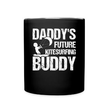 Kiteboarding Baby - Daddy’s Future Kitesurfing - Mug uni - noir - Devant