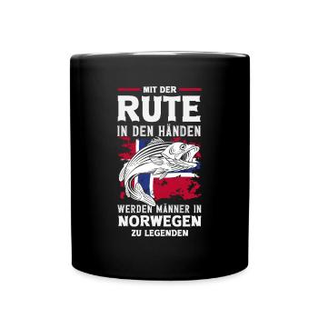 Norvège Pêche Dire Drôle Design - Mug uni - noir - Devant