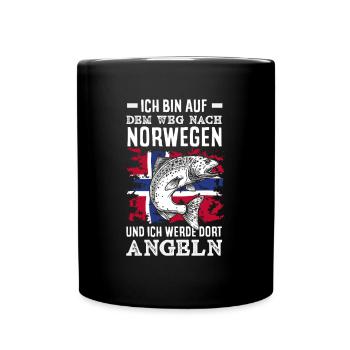 Norvège Pêche Dire Drôle Design - Mug uni - noir - Devant