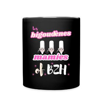 The Bigoudènes MAMIES of Brittany - Full Colour Mug - black - Front