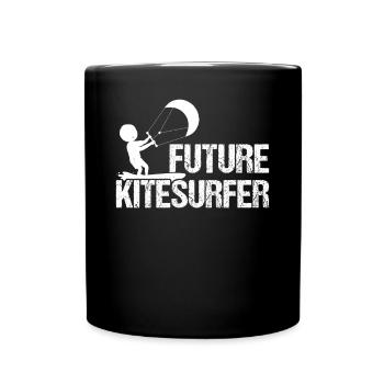 Kiteboarding Baby - Future Kitesurfer - Tasse einfarbig - Schwarz - Vorne