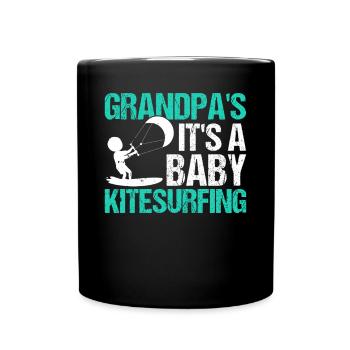 Bébé kitesurfeur - Grandpa’s Future Kitesurf - Mug uni - noir - Devant