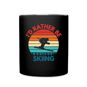 Skiing Ski Holiday Ski Saying Skier - Full Colour Mug - black - Front