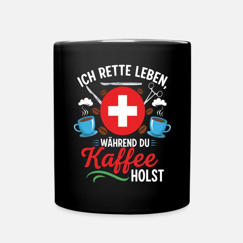 JE SAUVERAI DES VIES PENDANT QUE TU PRENDS UN CAFÉ - Mug uni - noir