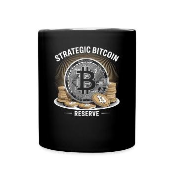 Bitcoin Design für BTC Fans - Tasse einfarbig - Schwarz - Vorne
