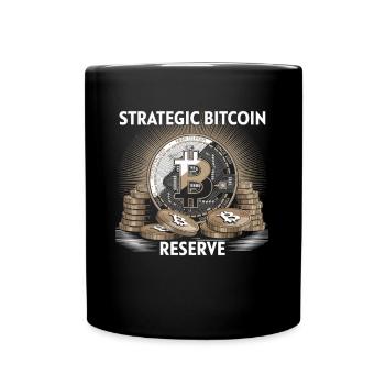 Bitcoin Design für BTC Fans - Tasse einfarbig - Schwarz - Vorne