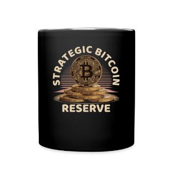 Bitcoin Design für BTC Fans - Tasse einfarbig - Schwarz - Vorne