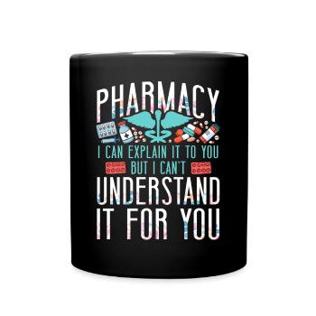 Pharmacy Tech Technician - Full Colour Mug - black - Front