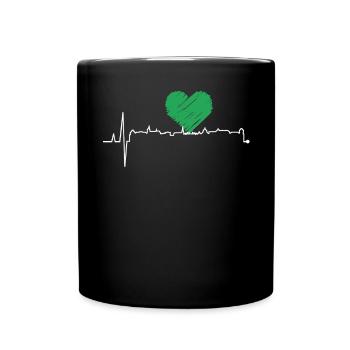 Mönchengladbach Geschenk Herren Hooligan Ultras - Tasse einfarbig - Schwarz - Vorne