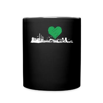 Mönchengladbach Geschenk Herren Hooligan Ultras - Tasse einfarbig - Schwarz - Vorne