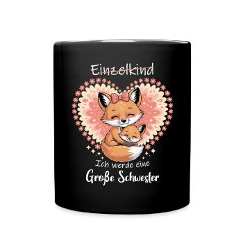 Nachwuchs Verkünden Ich Werde Große Schwester 2027 - Tasse einfarbig - Schwarz - Vorne