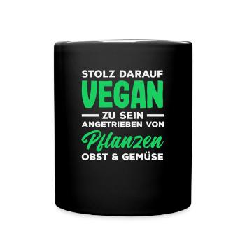 Attention Je suis végétalien Drôle Cadeau végétalien - Mug uni - noir - Devant