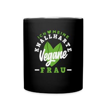 Attention Je suis végétalien Drôle Cadeau végétalien - Mug uni - noir - Devant