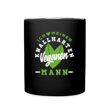 Attention Je suis végétalien Drôle Cadeau végétalien - Mug uni - noir - Devant