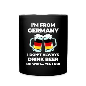 Dicton de bière allemande pour les Allemands en vacances - Mug uni - noir - Devant