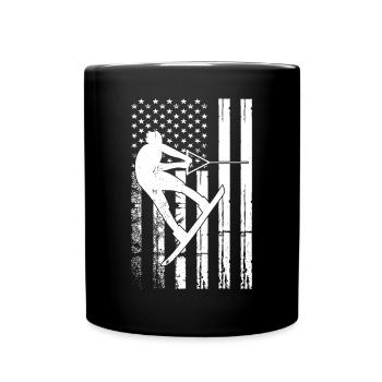 Wakeboard US Flag Wakeboard Wakesurf - Mug uni - noir - Devant
