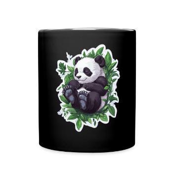 Ours panda mignon - Mug uni - noir - Devant