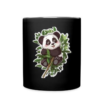 Ours panda mignon - Mug uni - noir - Devant