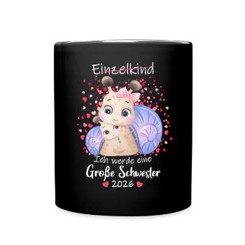 Announcing offspring I'm going to be a big sister in 2026 - Full Colour Mug - black - Front