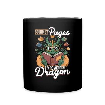Fantasy Book reading Mythical Creatures - Tasse einfarbig - Schwarz - Vorne