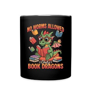 Fantasy Book reading Mythical Creatures - Tasse einfarbig - Schwarz - Vorne