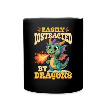 Fantasy Dragon Mythical Creatures - Full Colour Mug - black - Front