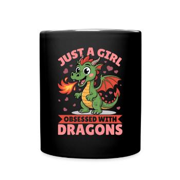 Fantasy Dragon Mythical Creatures - Full Colour Mug - black - Front