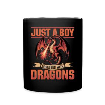 Fantasy Dragon Mythical Creatures - Full Colour Mug - black - Front