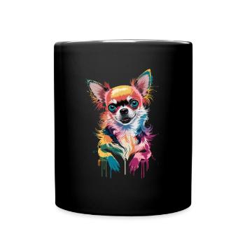 Colorful Chihuahua Illustration for Dog Lovers - Full Colour Mug - black - Front
