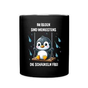 Penguin swing introvert melancholic - Full Colour Mug - black - Front