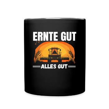 Harvest Good All Good Agricultural Motif - Full Colour Mug - black - Front