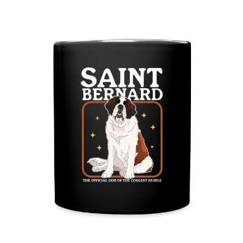 Bernhardiner Hunde St. Bernhardshund Geschenk - Tasse einfarbig - Schwarz - Vorne