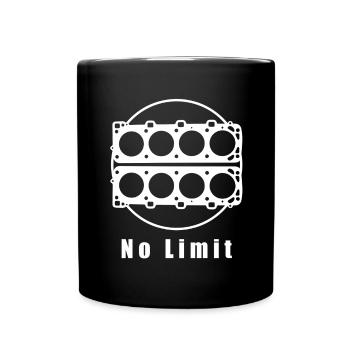 No Limit – 8 Zylinder Power - Tasse einfarbig - Schwarz - Vorne