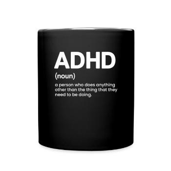 ADHS - Tasse einfarbig - Schwarz - Vorne