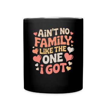 No family like my dear family - Full Colour Mug - black - Front