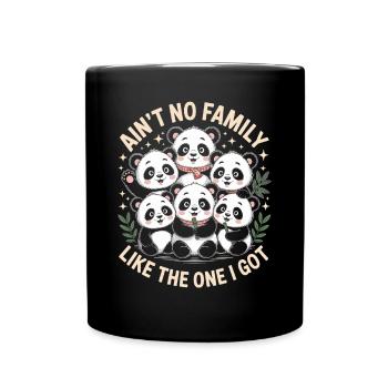 No family like the one I have - cute pandas - Full Colour Mug - black - Front