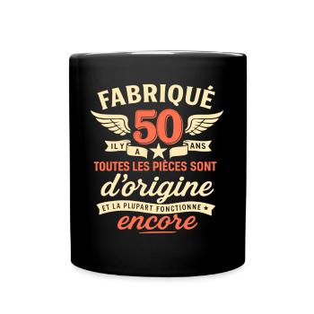 50ème anniversaire 50 ans drôle - Mug uni - noir - Devant