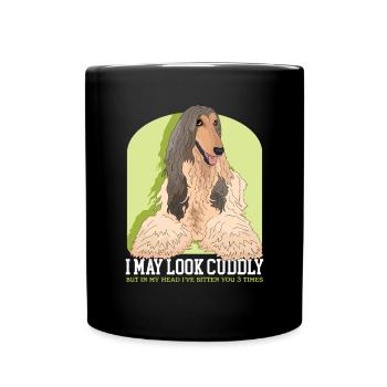 Cadeaux de lévrier afghan - Mug uni - noir - Devant