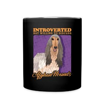 Cadeau pour le propriétaire d’un lévrier afghan - Mug uni - noir - Devant