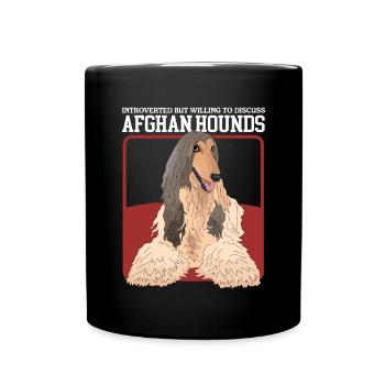 Cadeaux pour les propriétaires de lévriers afghans - Mug uni - noir - Devant