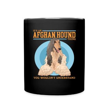 Lévrier afghan chien cadeau - Mug uni - noir - Devant