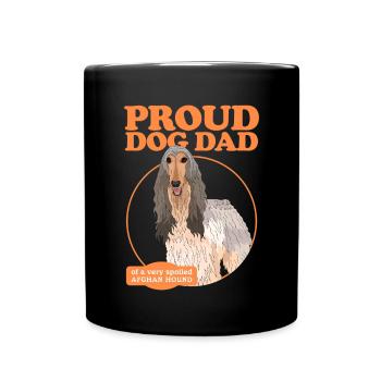 Afghanischer Windhund Dad Hundepapa Geschenk - Tasse einfarbig - Schwarz - Vorne