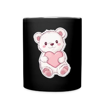 Süßer Bär – Geschenkidee für Wald- & Tierfans - Tasse einfarbig - Schwarz - Vorne